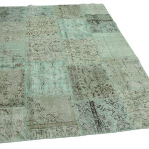 patchwork vloerkleed groen 240cm x 170cm