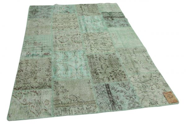 patchwork vloerkleed groen 240cm x 170cm