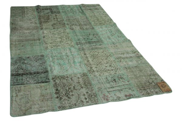 patchwork vloerkleed groen 240cm x 170cm