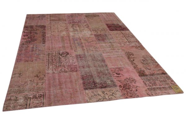 patchwork vloerkleed oudroze 304cm x 212cm