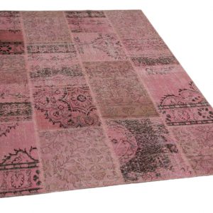 patchwork vloerkleed roze 240cm x 170cm