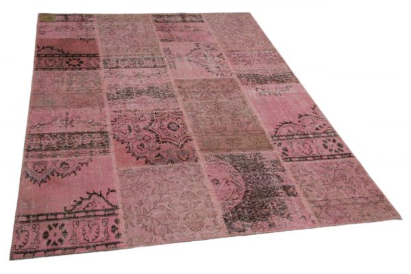 patchwork vloerkleed roze 240cm x 170cm