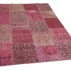 patchwork vloerkleed roze 235cm x 163cm (libelle kerst 2018)