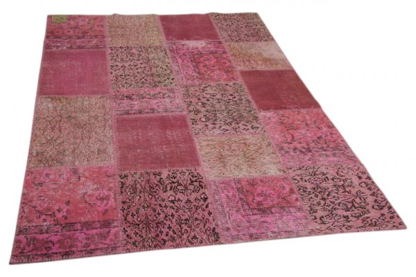 patchwork vloerkleed roze 235cm x 163cm (libelle kerst 2018)