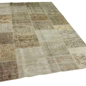 patchwork vloerkleed zandkleur 301cm x 200cm