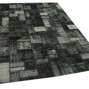 patchwork vloerkleed antraciet 299cm x 208cm