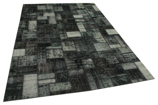 patchwork vloerkleed antraciet 299cm x 208cm