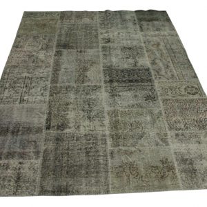 grijs patchwork vloerkleed 239cm x 170cm