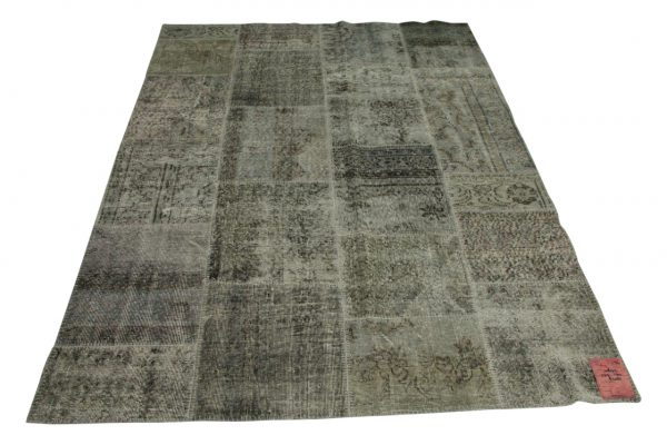 grijs patchwork vloerkleed 239cm x 170cm