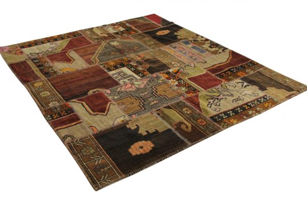 patchwork vloerkleed 250cm x 216cm