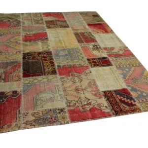 patchwork vloerkleed, rood 300cm x 210cm