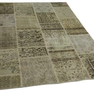 patchwork vloerkleed 240cm x 170cm beige