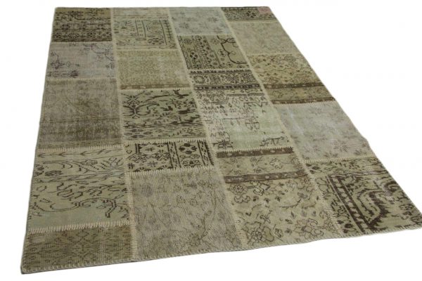 patchwork vloerkleed 240cm x 170cm beige