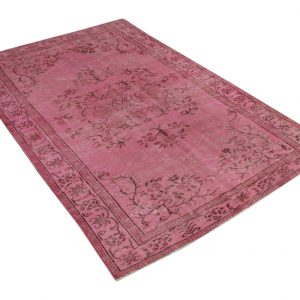 vintage vloerkleed roze 264cm x 170cm