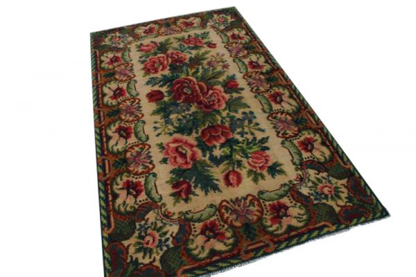 NIEUW BINNEN: antieke rozenkelim nr 8841 (290cm x 170cm)