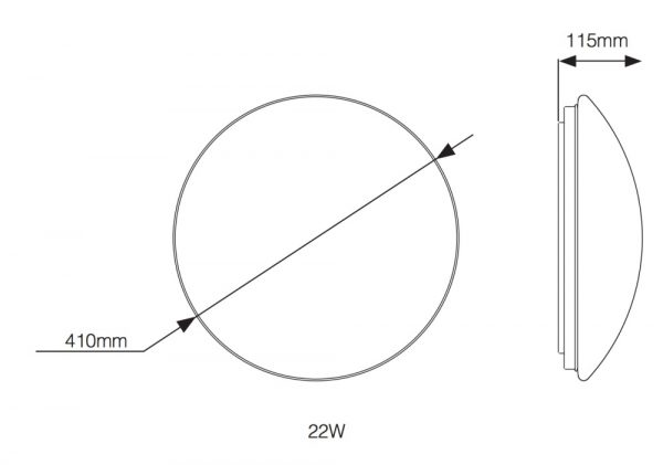 Noxion LED Bulkhead Corido IP44 4000K 22W | met Sensor - Vervangt 2x26W