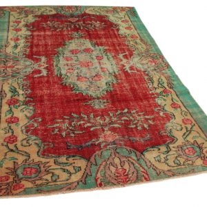 vintage vloerkleed rood 278cm x 182cm