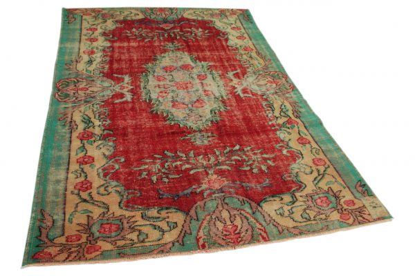 vintage vloerkleed rood 278cm x 182cm