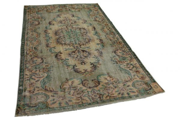 vintage vloerkleed groen 276cm x 169cm