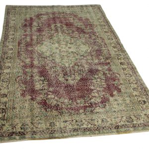 vintage vloerkleed bordeaux rood 262cm x 161cm