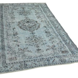 vintage vloerkleed blauw 261cm x 166cm