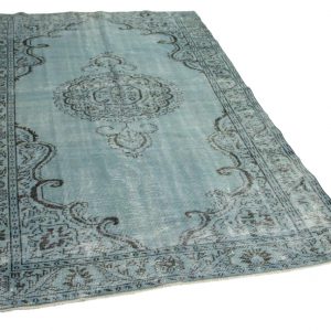 vintage vloerkleed blauw 263cm x 167cm