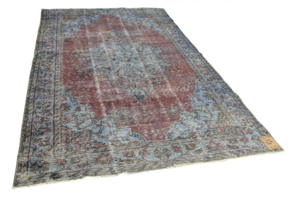 vintage vloerkleed blauw, rood 312cm x 194cm