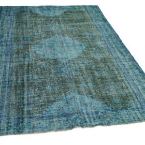 vintage vloerkleed blauw 289cm x 180cm