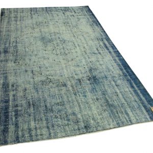 vintage vloerkleed blauw 291cm x 170cm