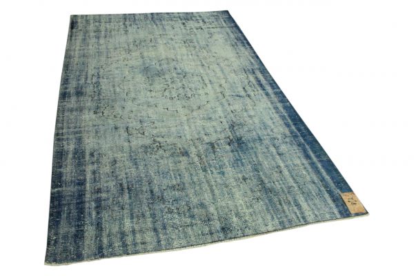 vintage vloerkleed blauw 291cm x 170cm