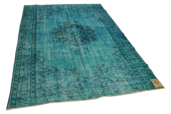 vintage vloerkleed blauw 272cm x 180cm