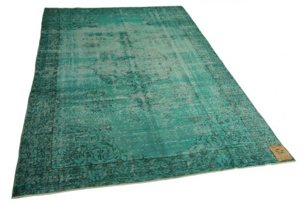 vintage vloerkleed blauw 275cm x 176cm