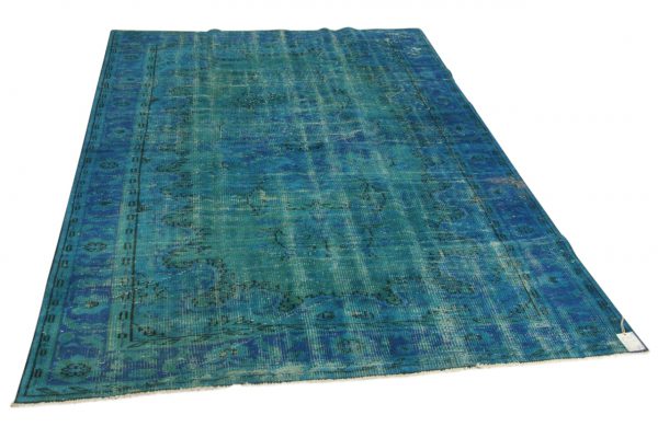 vintage vloerkleed, blauw, 262cm x 190cm