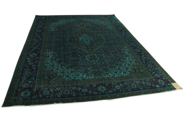 vintage vloerkleed donkerblauw 347cm x 255cm