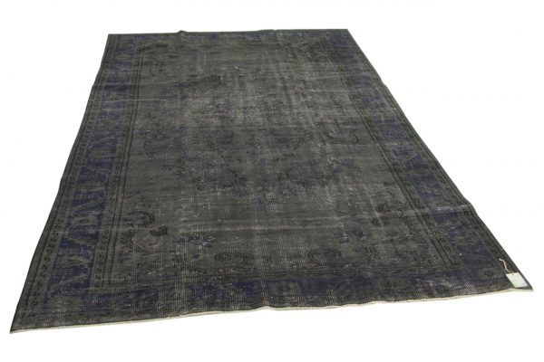 vintage vloerkleed, grijs, blauw, 288cm x 200cm