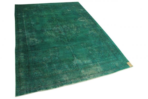 vintage vloerkleed groen 390cm x 287cm