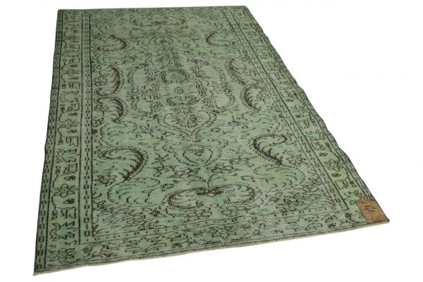 vintage vloerkleed groen 258cm x 160cm