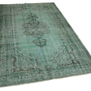 vintage vloerkleed groen 262cm x 165cm