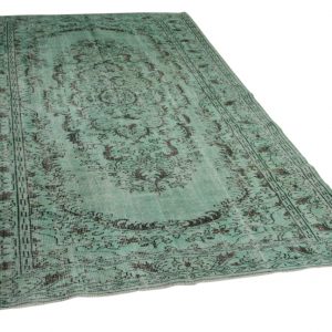 vintage vloerkleed groen 307cm x 187cm