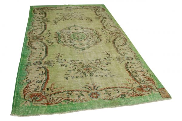 vintage vloerkleed groen 272cm x 175cm