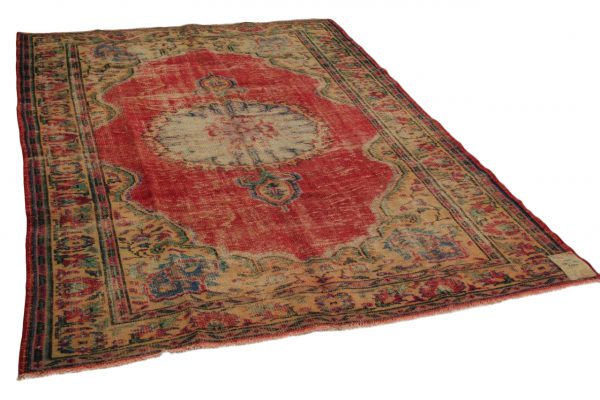 vintage vloerkleed rood 275cm x 193cm