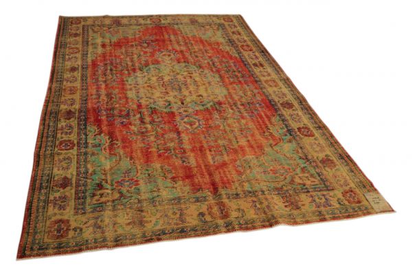 vintage vloerkleed rood 303cm x 201cm