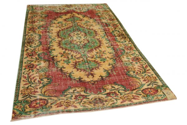 vintage vloerkleed rood, groen 298cm x 179cm