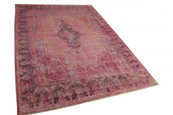 vintage vloerkleed roze 413cm x 309cm