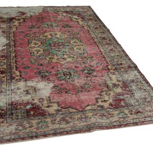 vintage vloerkleed roze, rood 312cm x 192cm