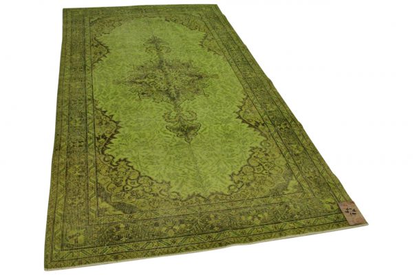 vintage vloerkleed groen 296cm x 166cm