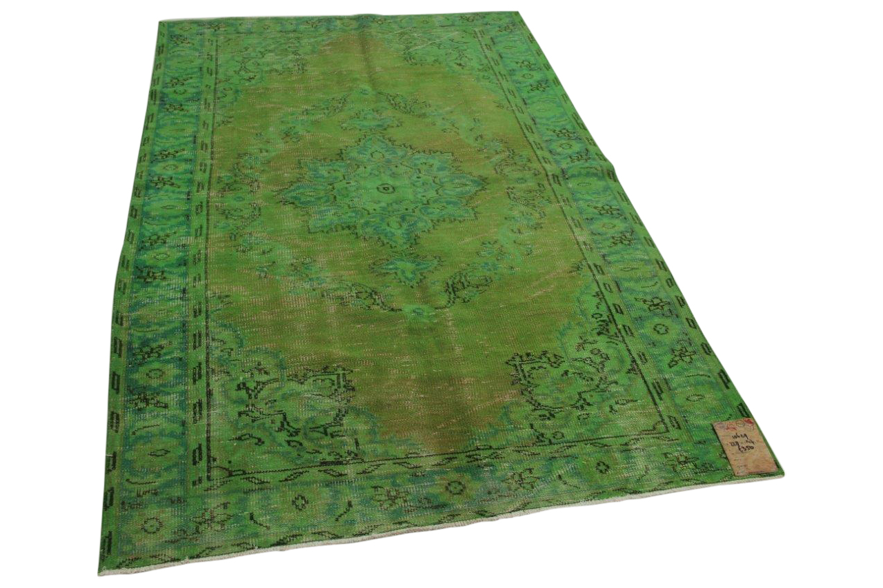 vintage vloerkleed groen 228cm x 147cm