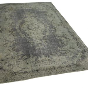 vintage vloerkleed grijsblauw 300cm x 188cm