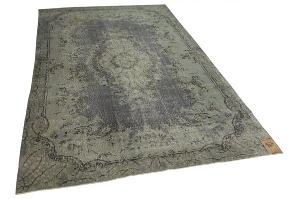 vintage vloerkleed grijsblauw 300cm x 188cm