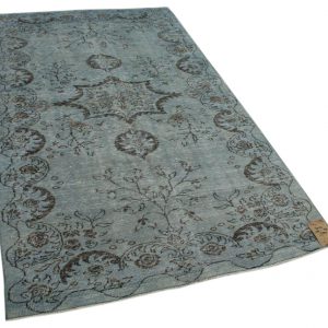 vintage vloerkleed jeansblauw 258cm x 157cm